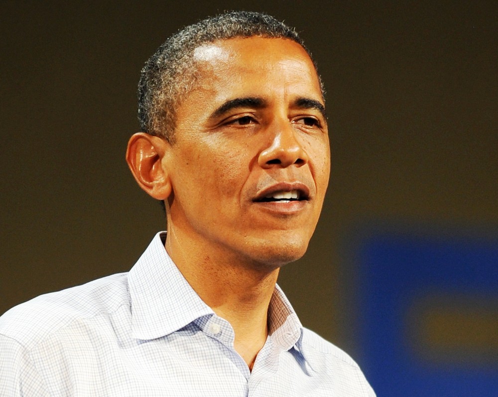 Barack Obama Takes The Stage at A Campaign Rally