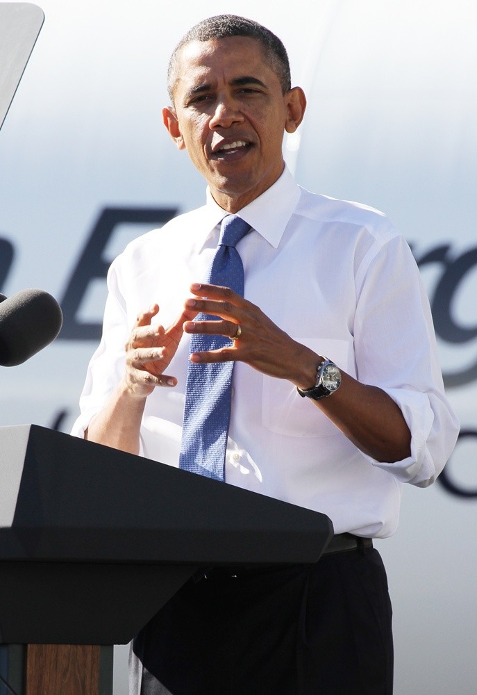 Barack Obama Speaks at A United Parcel Service