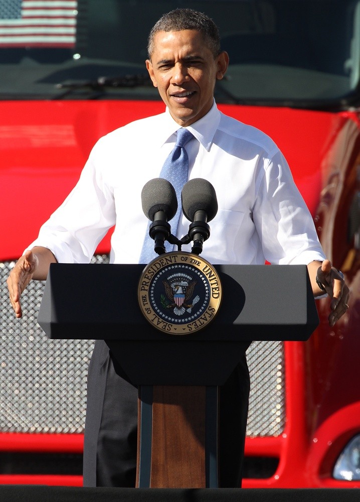 Barack Obama Speaks at A United Parcel Service