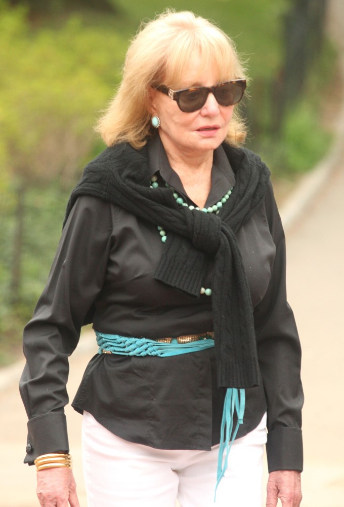Barbara Walters Is Seen Walking with A Friend