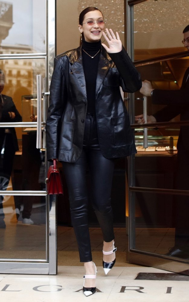 Bella Hadid Leaves Bulgari Store in Paris