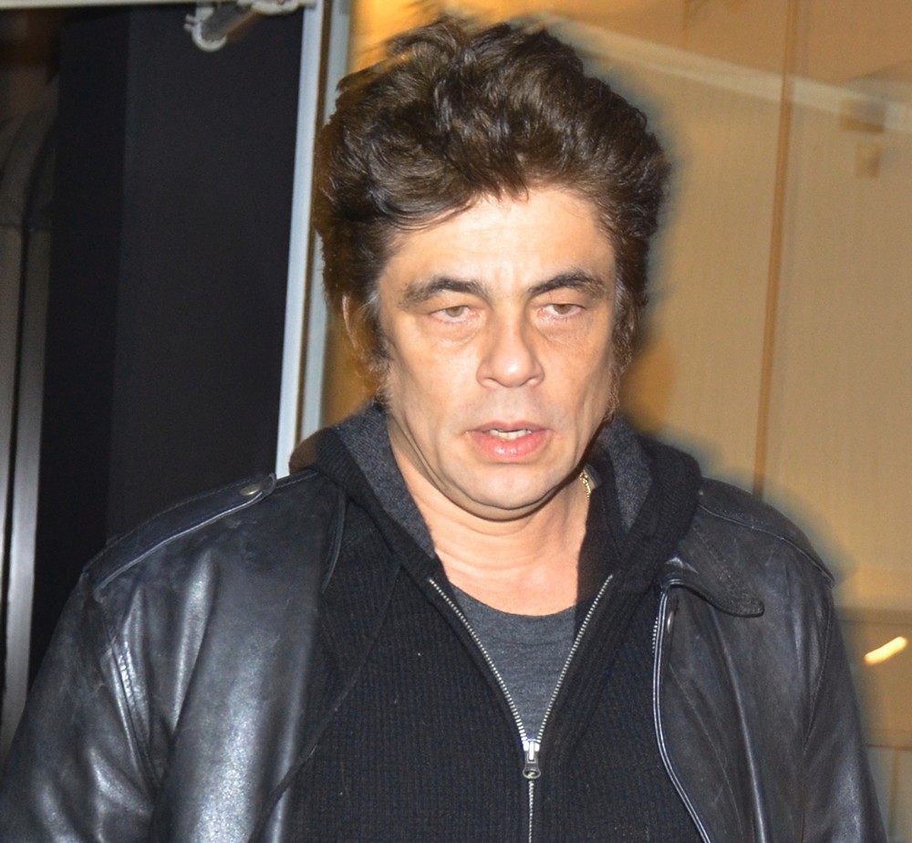 Benicio Del Toro Leaving Madeo Restaurant