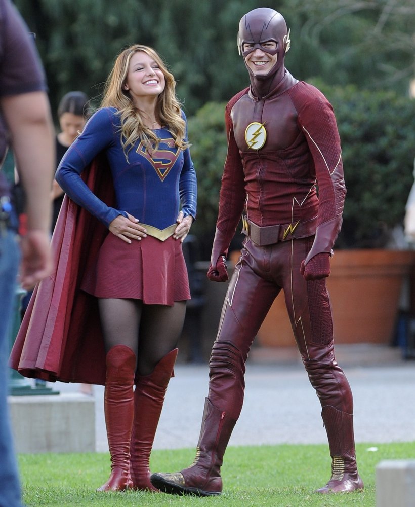 Filming Scenes for Supergirl