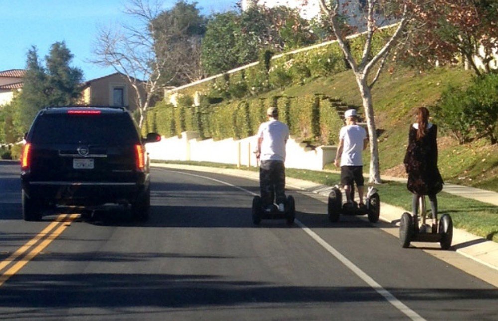 Justin Bieber;Selena Gomez;<br>Justin Bieber and Selena Gomez Ride Segways Together
