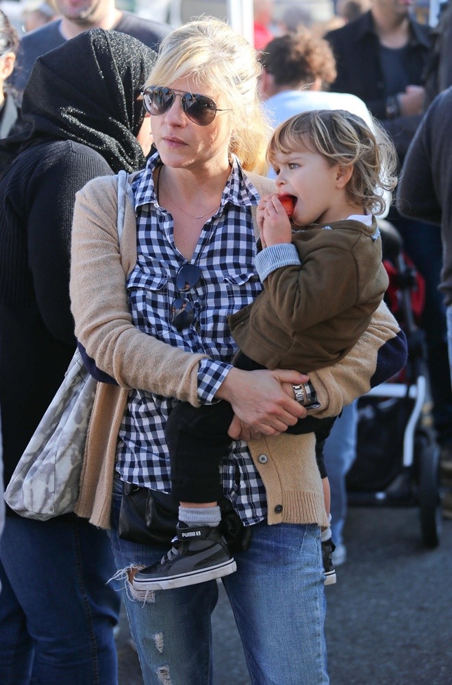 Selma Blair and Her Son Visit The Studio City Farmers Market