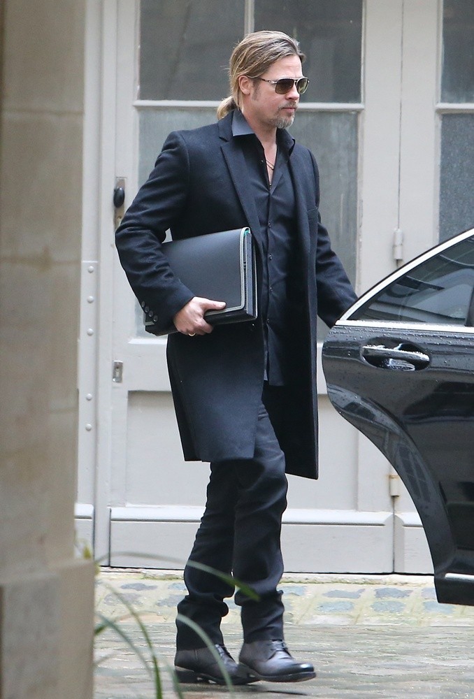Brad Pitt Is Seen After Shopping in Paris