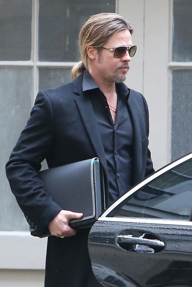 Brad Pitt Is Seen After Shopping in Paris