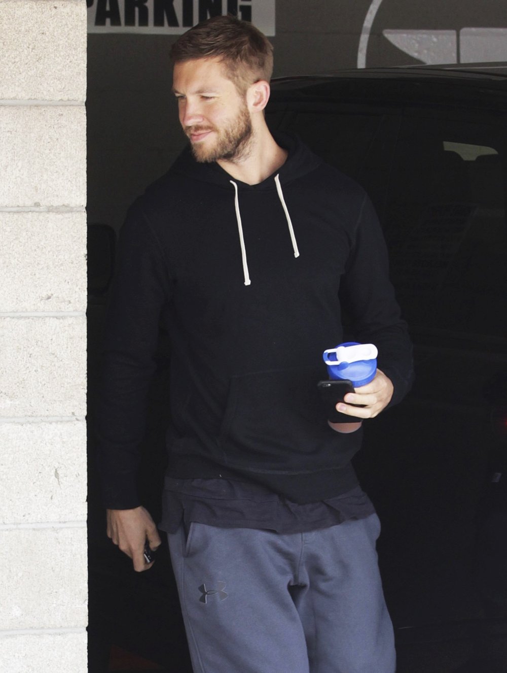 Calvin Harris Arriving at The Gym
