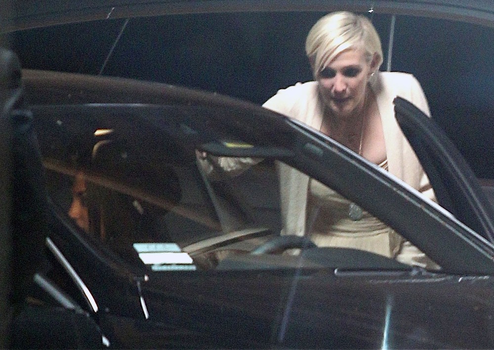 Ashlee Simpson Chats with Meagan Camper in The Car Park at Jessica Simpson's Baby Shower