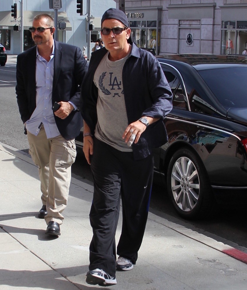 Charlie Sheen Out in Beverly Hills