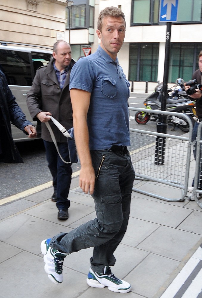 Chris Martin Outside The BBC Radio 2 Studios
