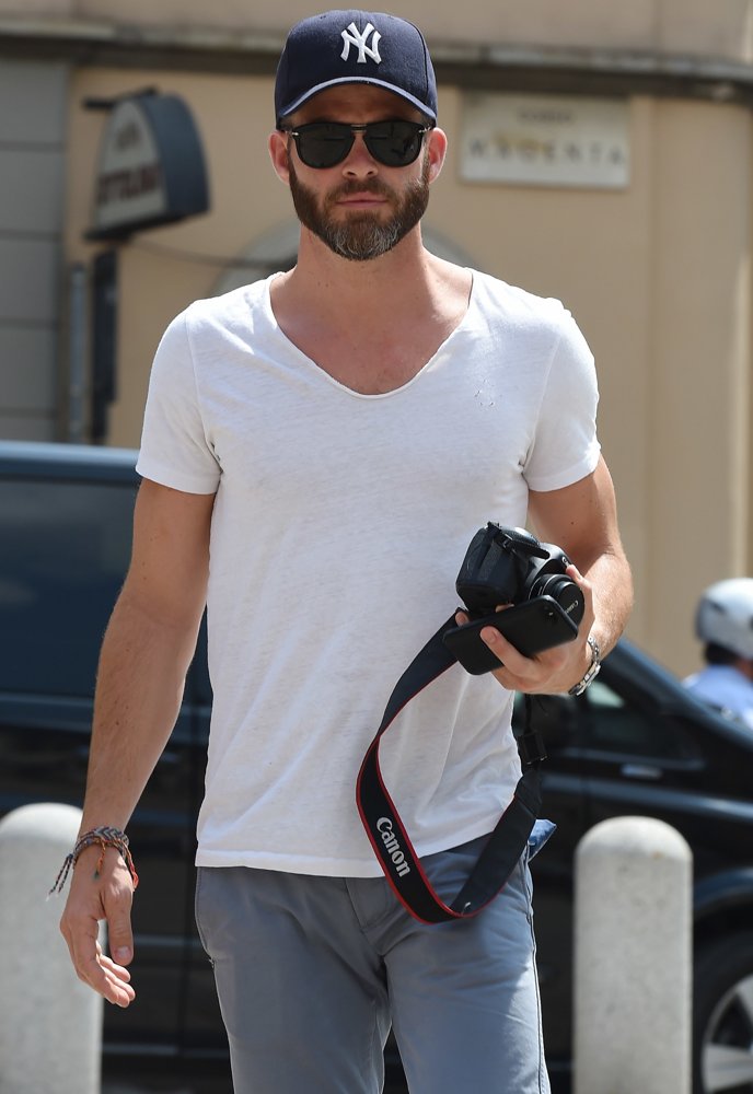 Chris Pine;<br>Chris Pine Visits The 15th Century Mural Painting