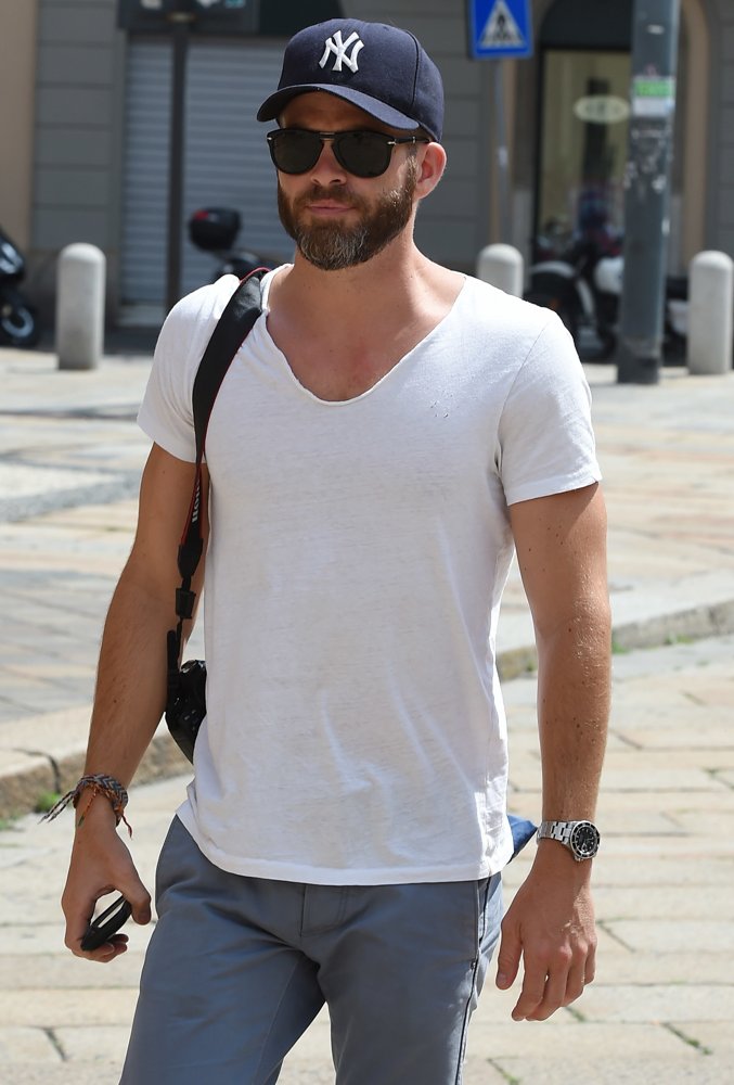 Chris Pine Visits The 15th Century Mural Painting