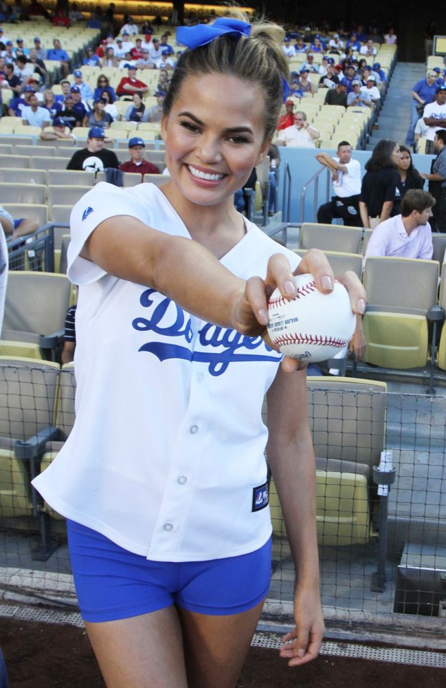 Celebrities Watch The Los Angeles Dodgers v Los Angeles Angels Baseball Game