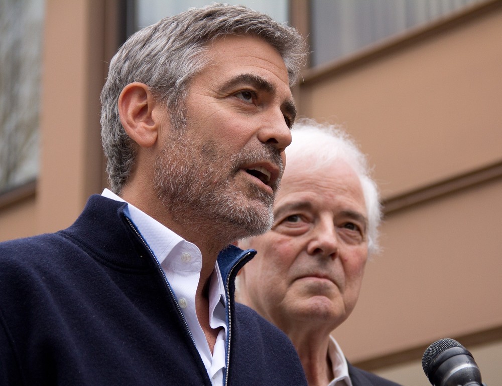 George Clooney and His Father Nick Clooney Speak to The Press