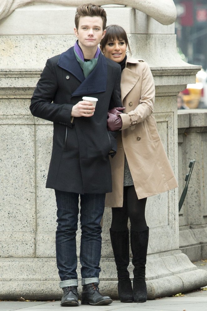 Glee Filming Outside The New York Public Library