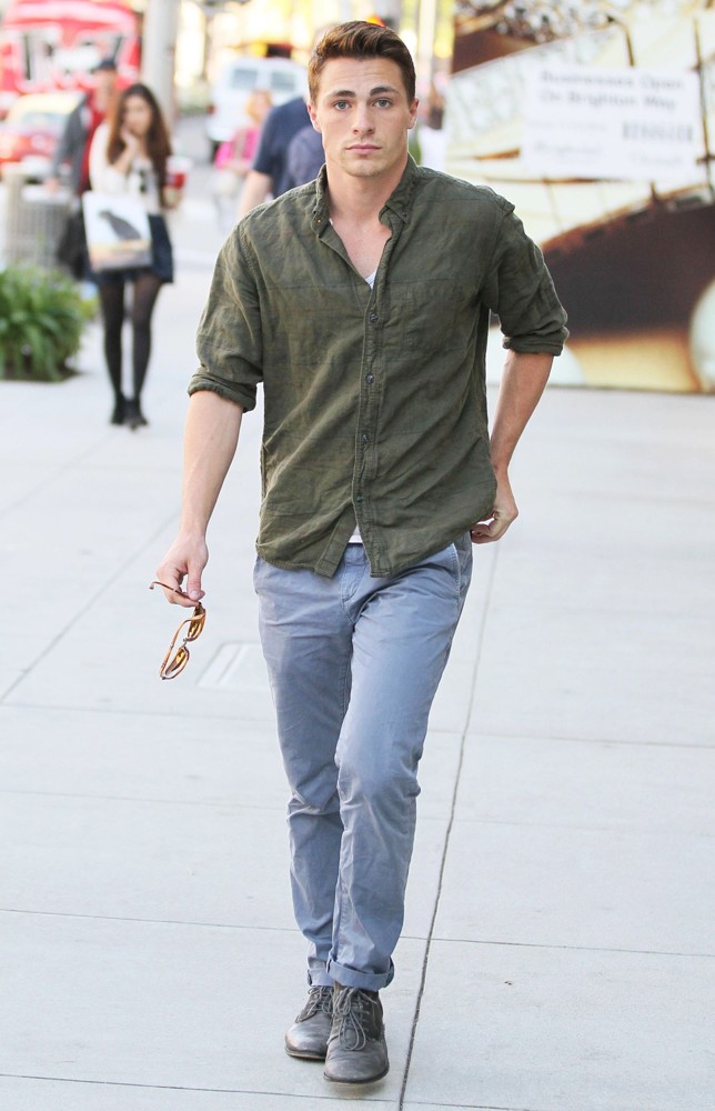 Colton Haynes Goes for A Store Fitting on Rodeo Drive