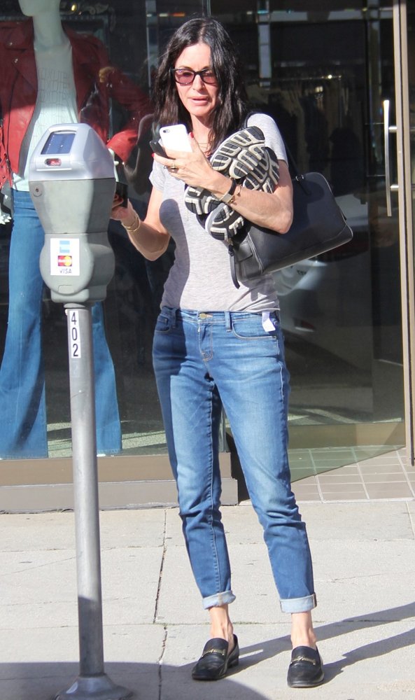 Courteney Cox Running Errands in Beverly Hills