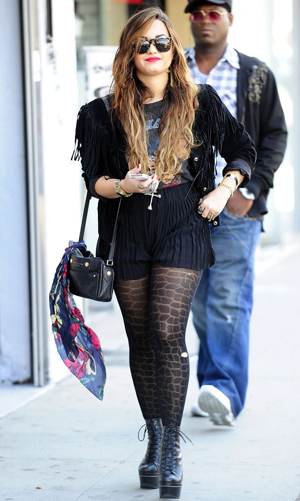 Demi Lovato Shopping at Slow Boutique on Melrose Avenue