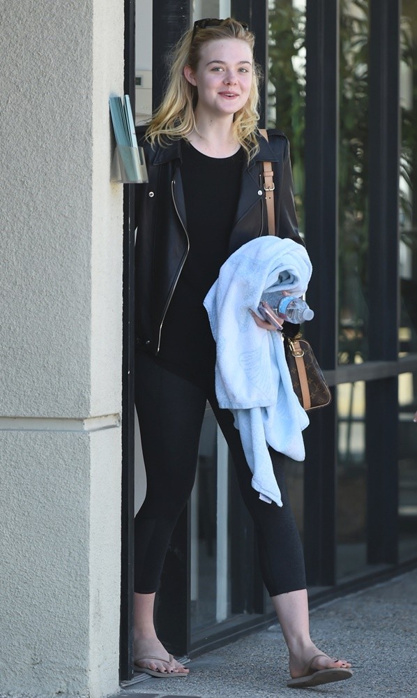 Elle Fanning Finishes A Workout