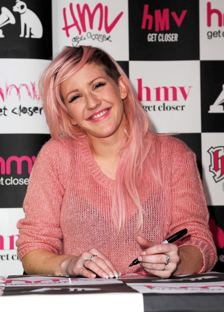 Ellie Goulding Promotes and Signs Copies of Her Album Halcyon