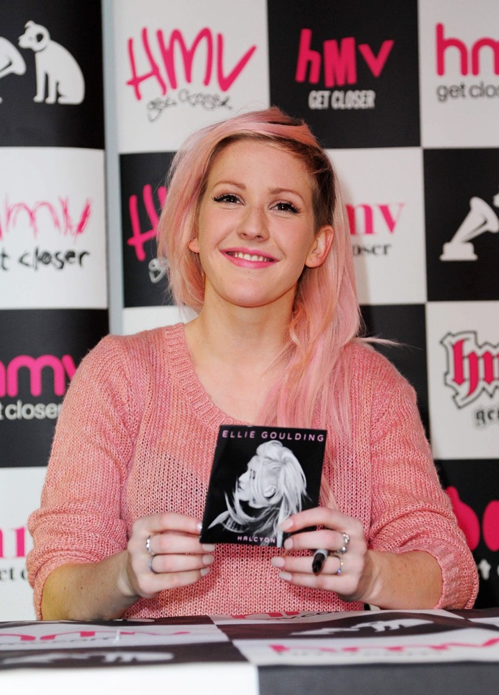 Ellie Goulding Promotes and Signs Copies of Her Album Halcyon