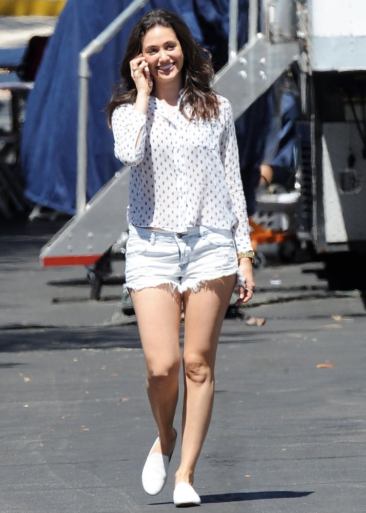 Emmy Rossum Filming Shameless