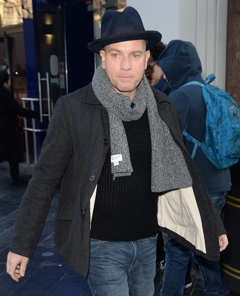 Ewan McGregor Outside Global House