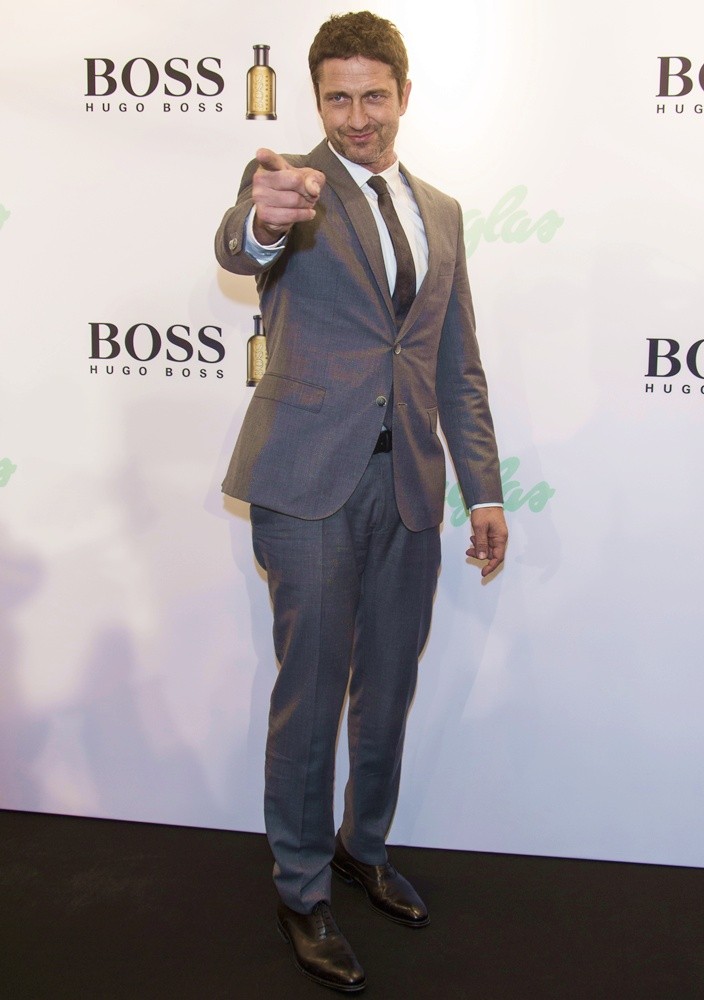 Gerard Butler Visits Douglas as A Brand Ambassador for BOSS BOTTLED INTENSE