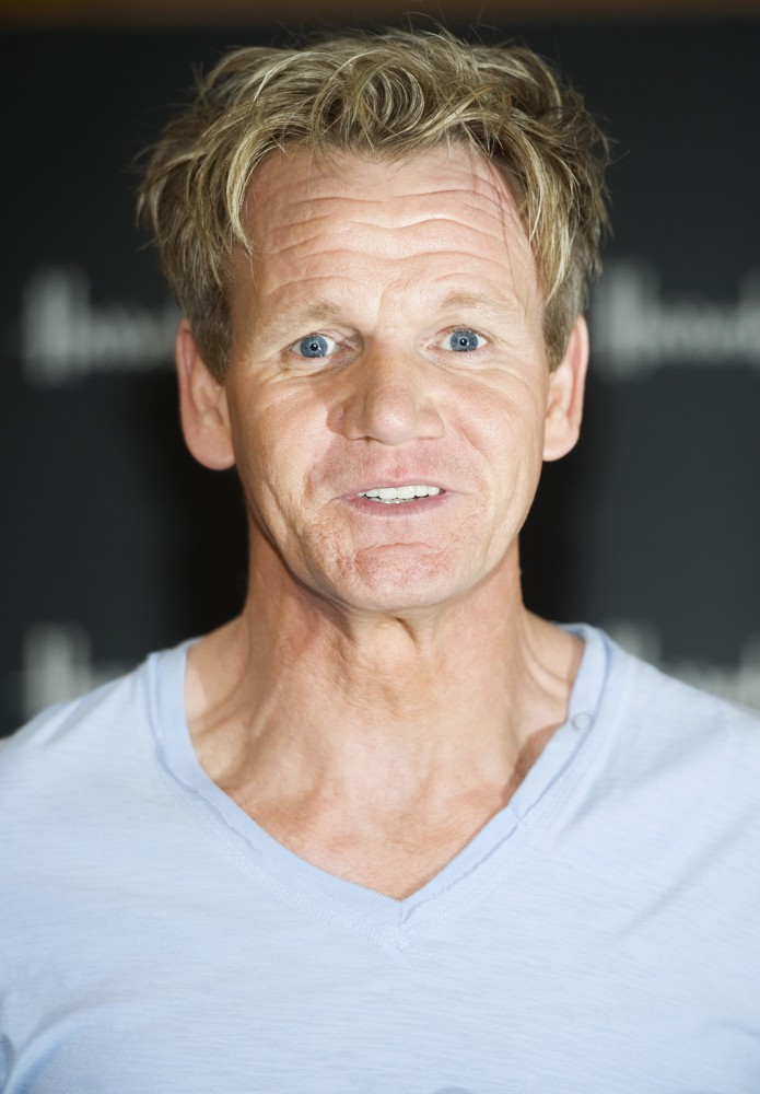Gordon Ramsay Signs Copies of His Book Gordon Ramsay's Ultimate Cookery Course