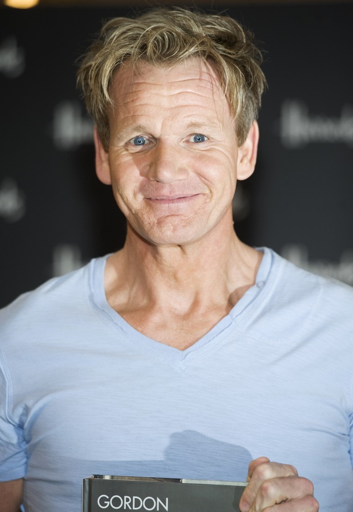 Gordon Ramsay Signs Copies of His Book Gordon Ramsay's Ultimate Cookery Course