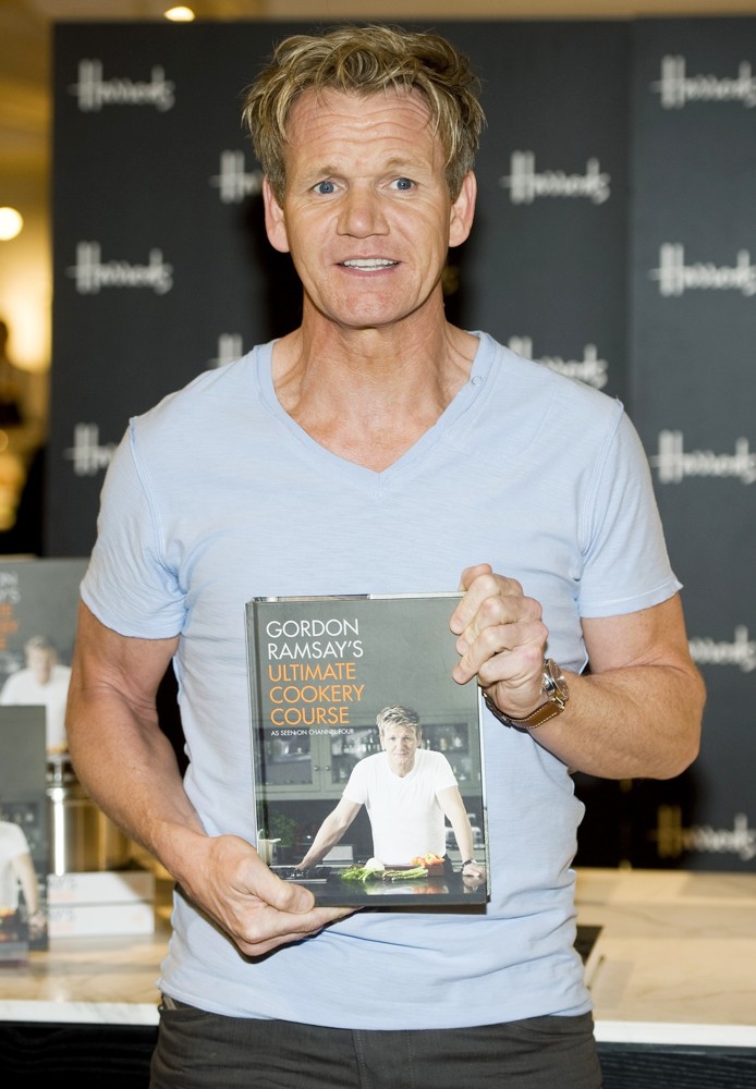 Gordon Ramsay Signs Copies of His Book Gordon Ramsay's Ultimate Cookery Course