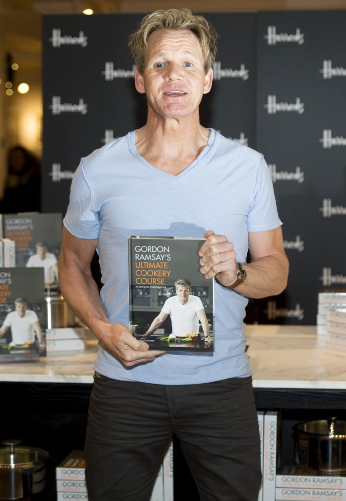 Gordon Ramsay Signs Copies of His Book Gordon Ramsay's Ultimate Cookery Course