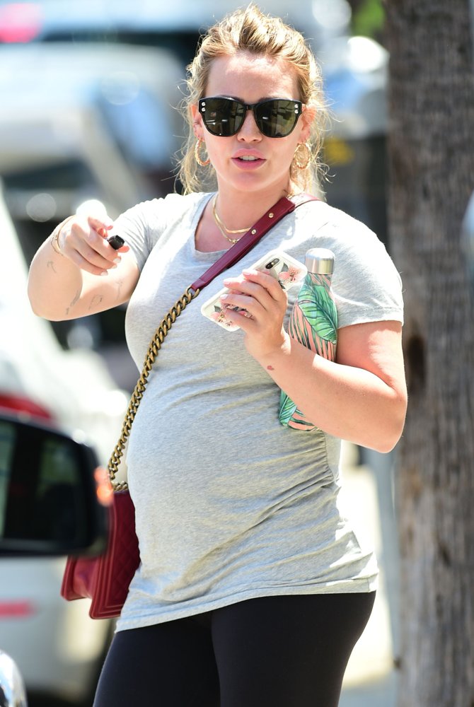 Pregnant Hilary Duff Steps Out in Casual Wear to Go Shopping