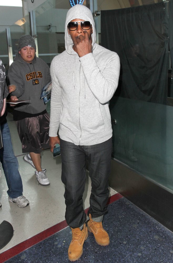 Jamie Foxx at Los Angeles International Airport