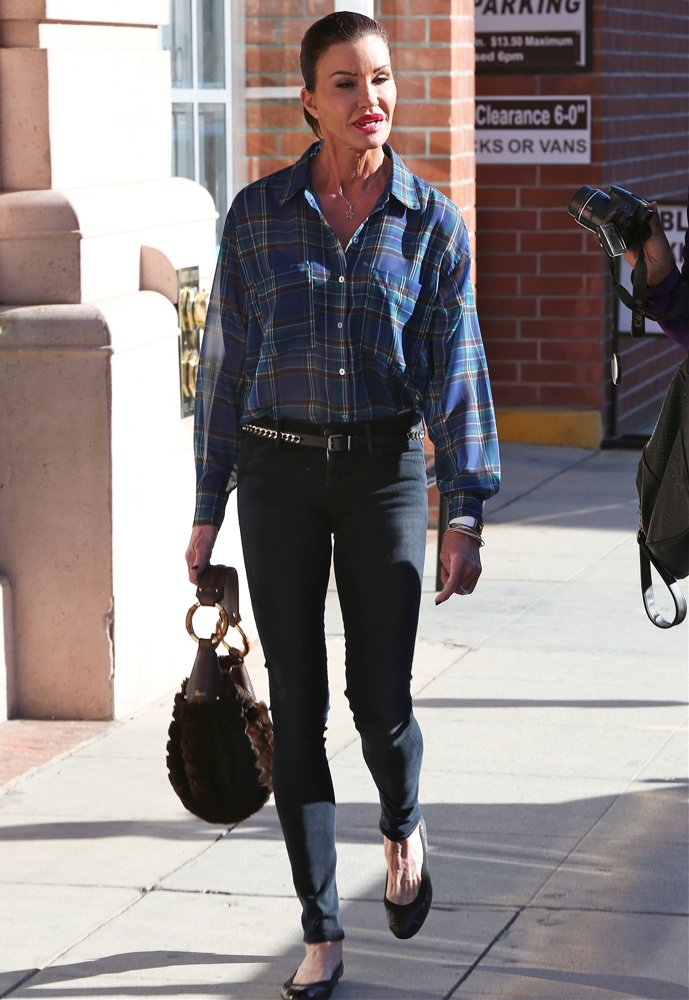 Janice Dickinson Walks Around in Beverly Hills