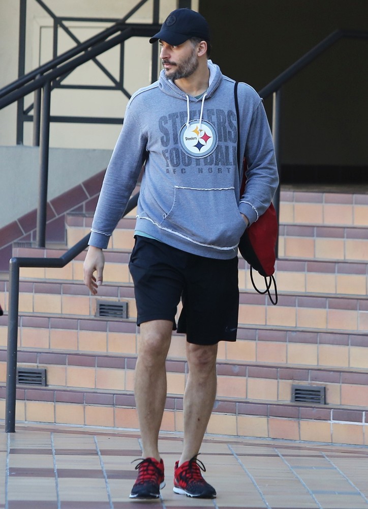 Joe Manganiello Out and About Kitted Out in Steelers Sportswear
