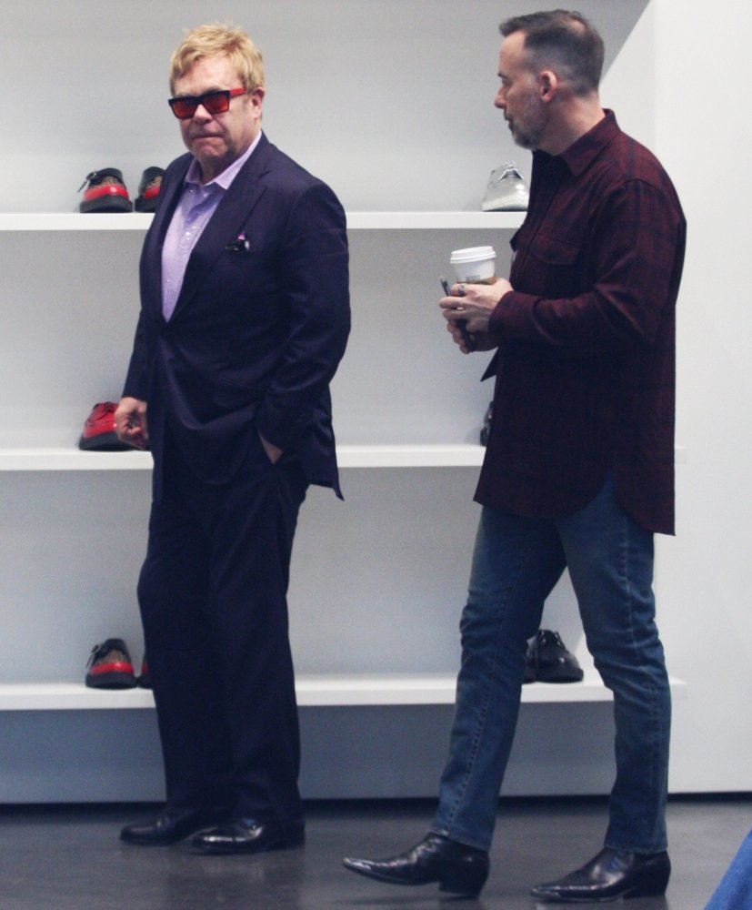 Elton John Spotted Shoe Shopping