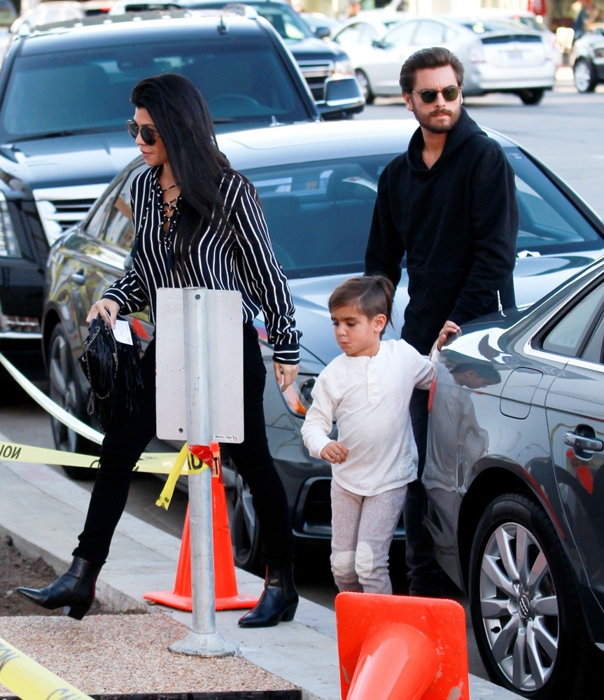 Kourtney Kardashian and Scott Disick Take Mason Disick to RH Contemporary Art