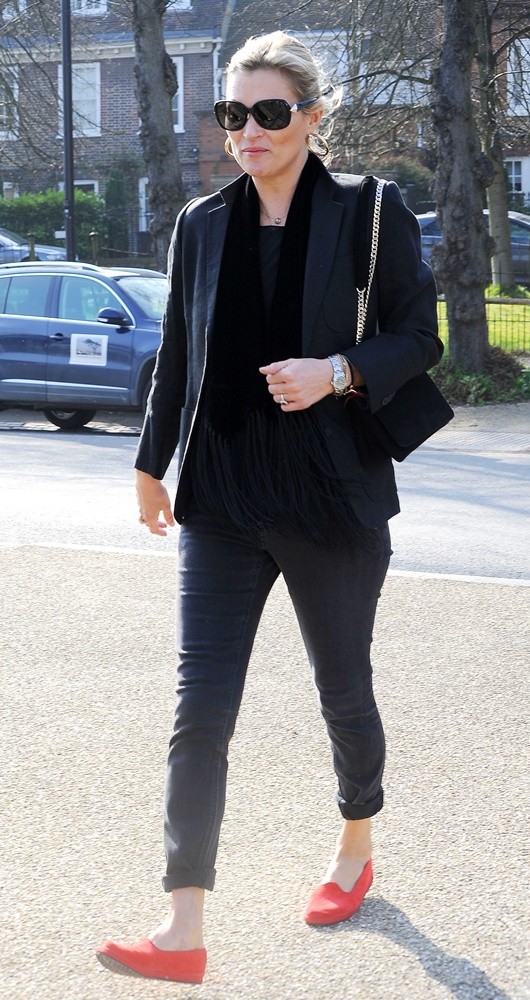 Kate Moss Seen Out with Friends in North London
