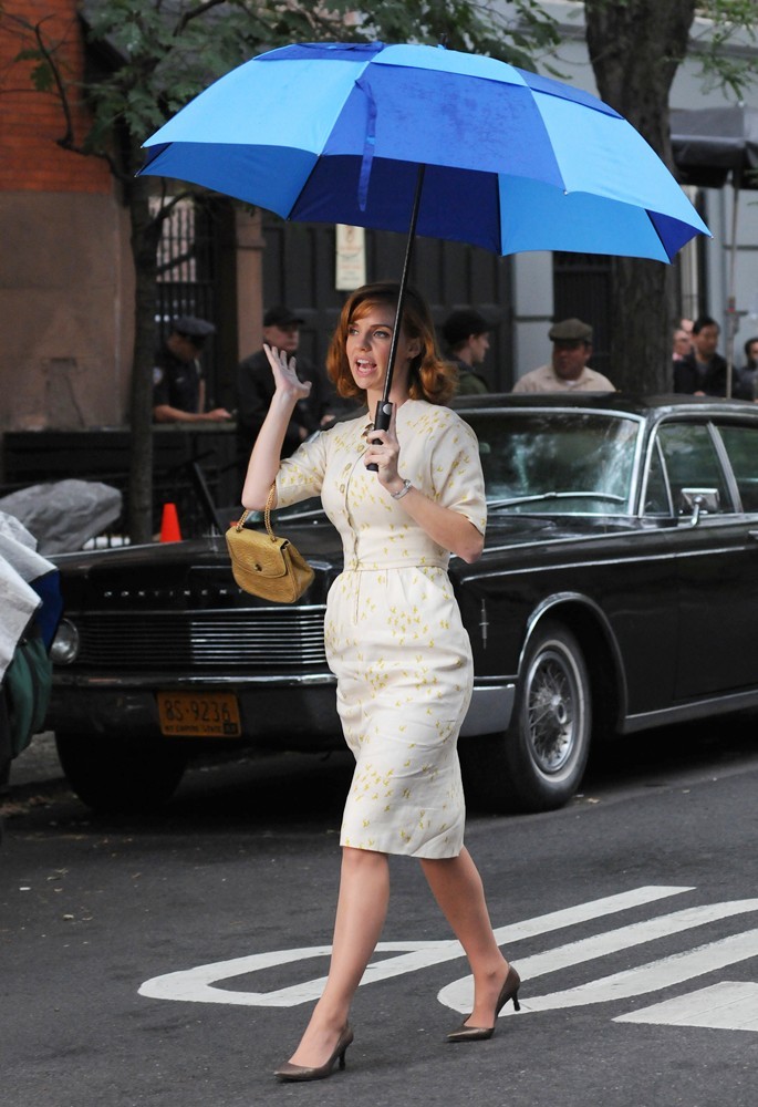 Kelli Garner on The Set of Pan Am Filming on Location in Brooklyn