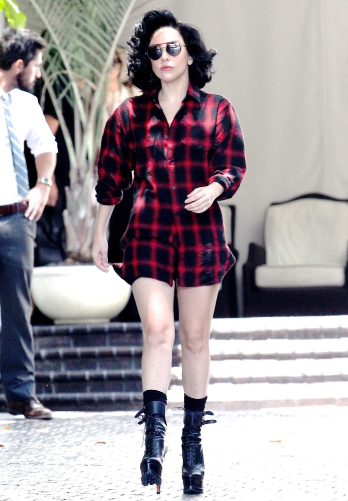 Lady GaGa Leaving Her Hotel