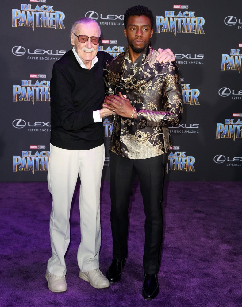 Stan Lee, Chadwick Boseman<br>World Premiere of Marvel Studios' Black Panther - Arrivals