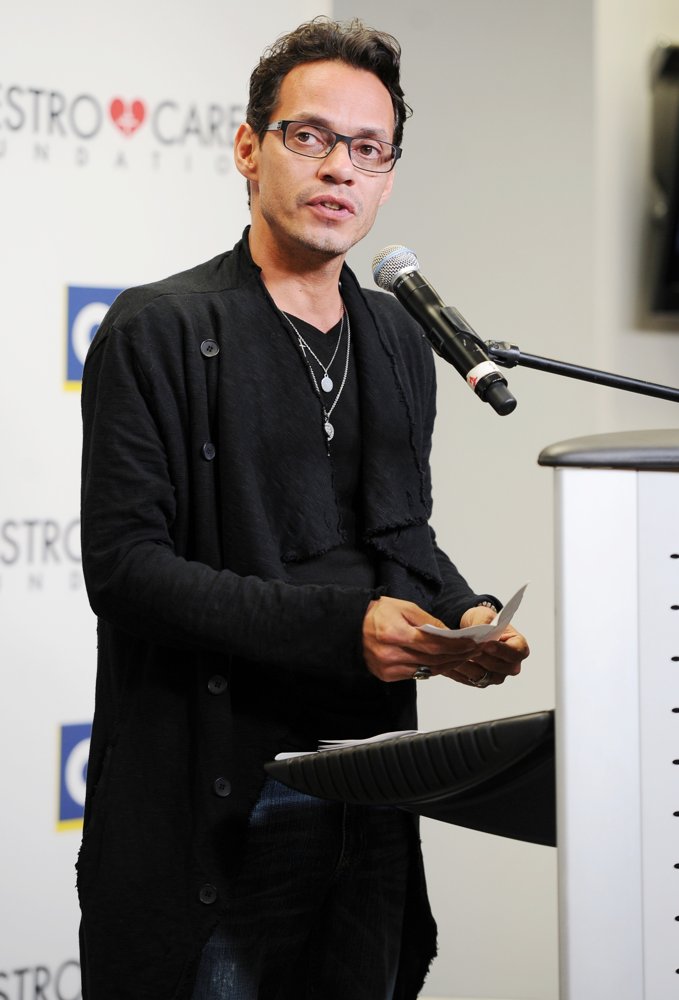 Marc Anthony Presents A Check to The Maestro Cares Foundation