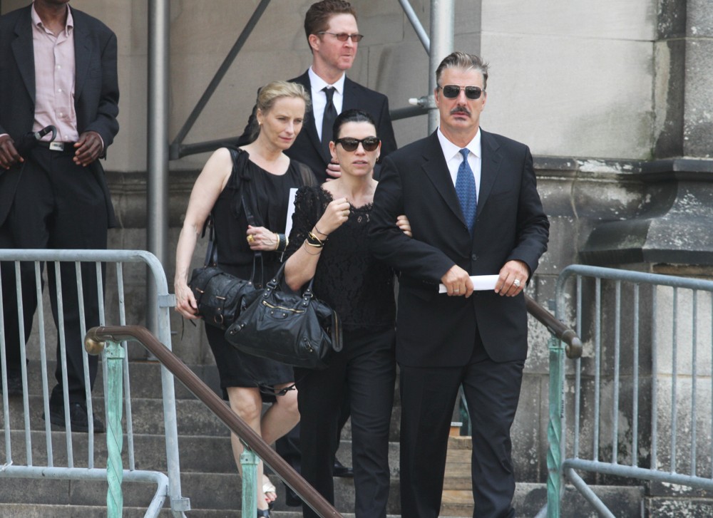 Julianna Margulies, Chris Noth<br>The Funeral Service for Actor James Gandolfini