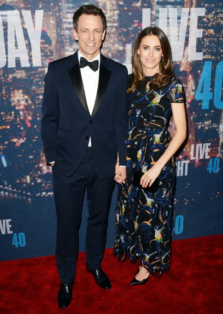 Seth Meyers, Alexi Ashe<br>Saturday Night Live 40th Anniversary Special - Red Carpet Arrivals