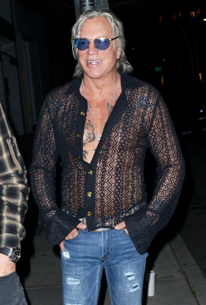 Mickey Rourke at A Business Meeting Dinner