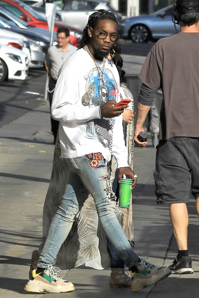 Offset Spotted at The Jimmy Kimmel Live! Studio