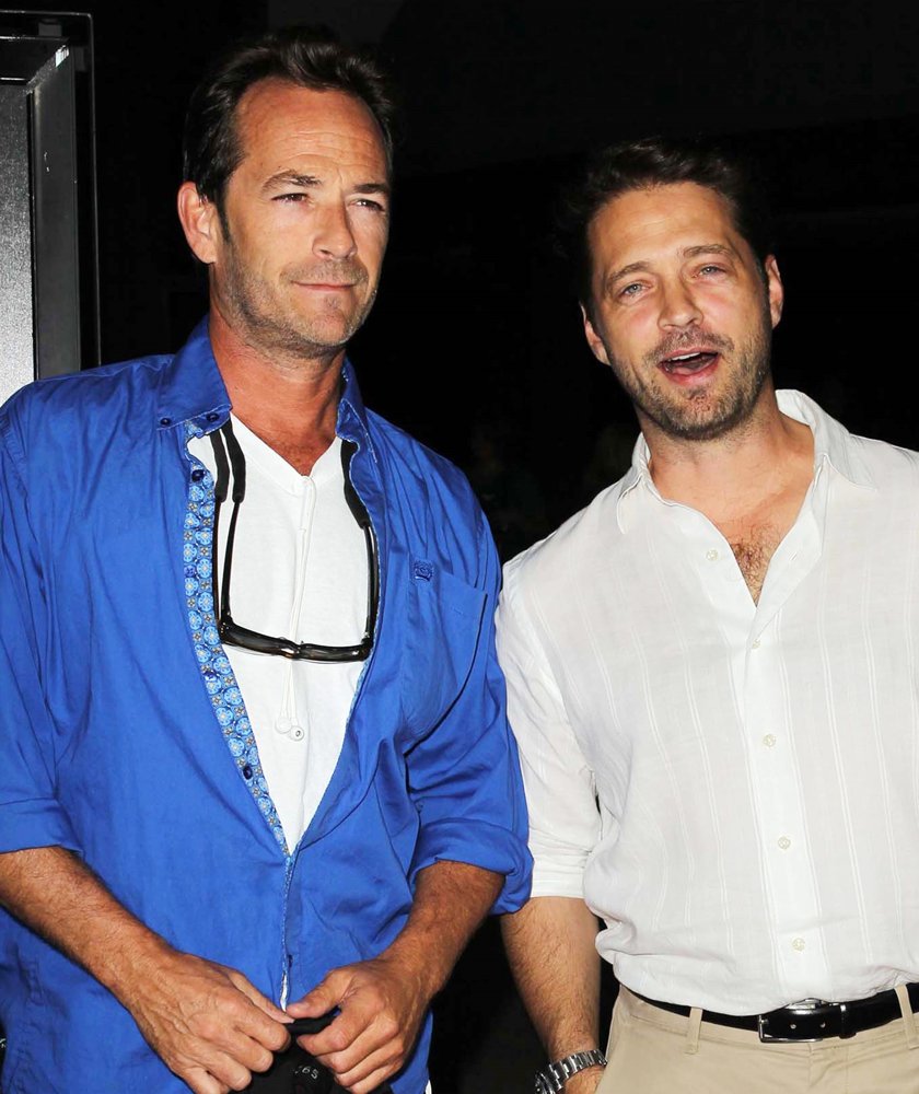 Luke Perry;Jason Priestley;<br>L.A. Premiere of Dark Tourist - Arrivals