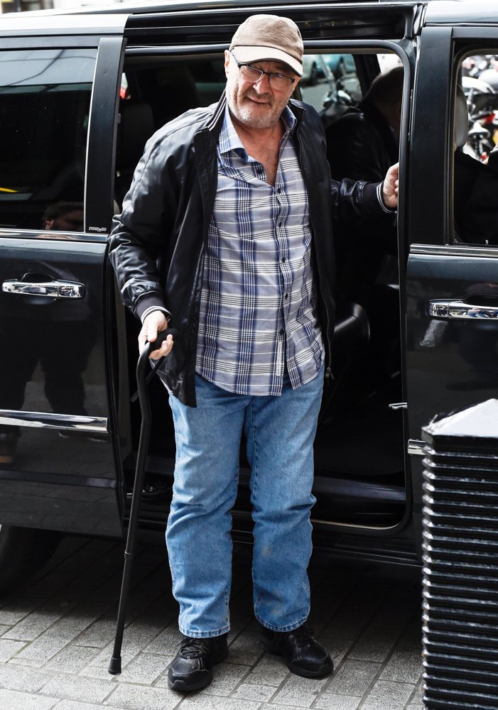 Phil Collins Arrives at The BBC Radio 1 Studios